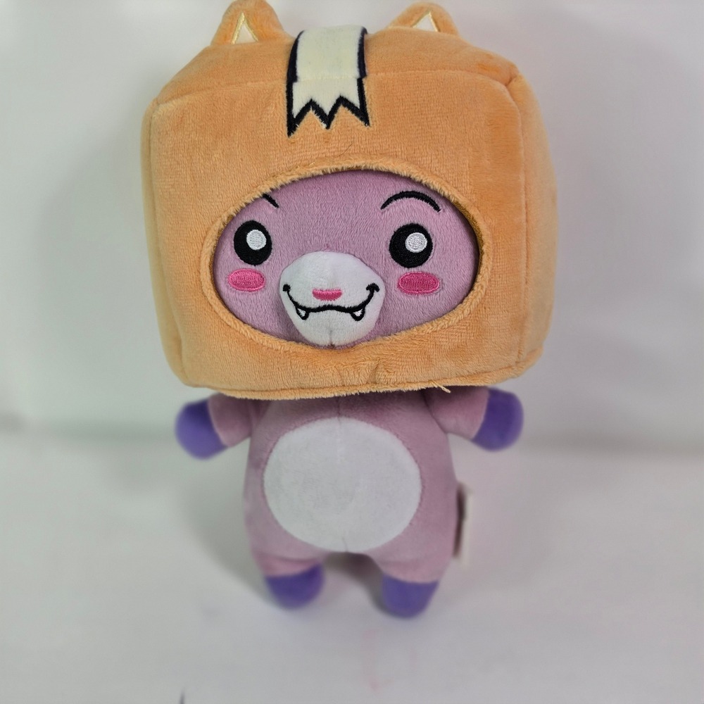 LankyBox Series 2 Thicc Foxy Plush 8" Bonkers Toys Box Hat Purple Fox Toy